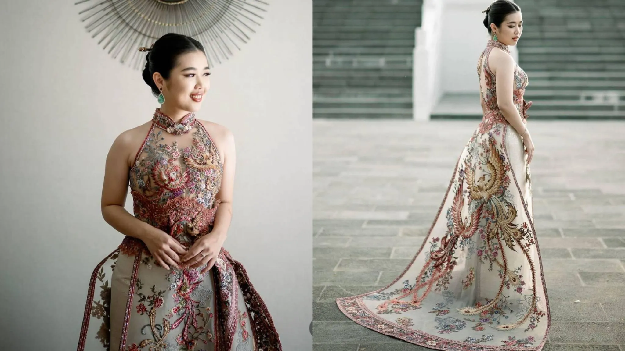 Baju pengantin Chinese modern full body untuk wedding elegan