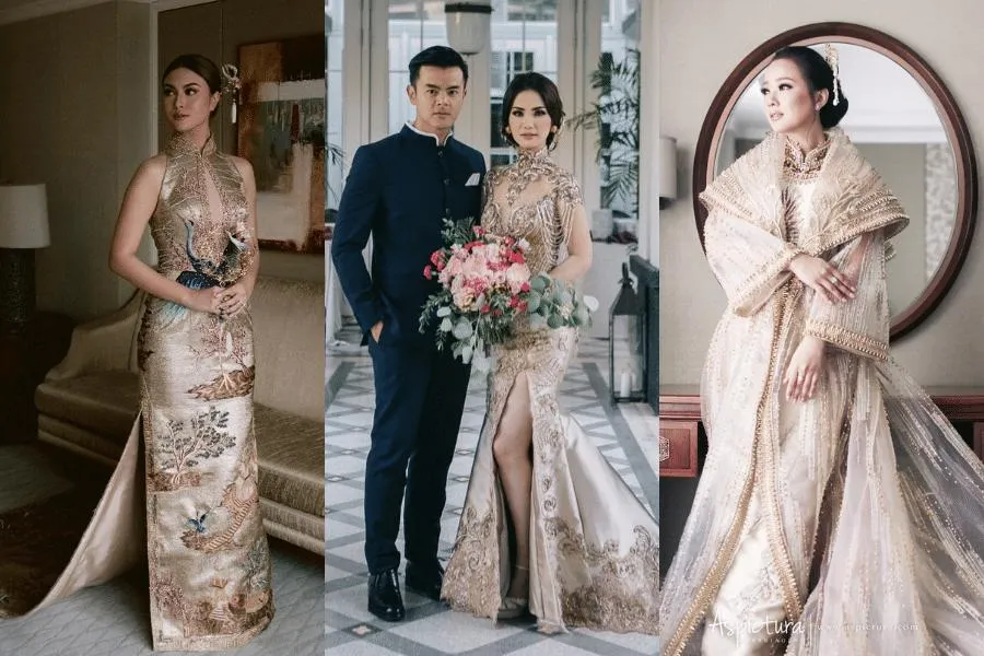 Busana wedding Chinese dengan detail premium